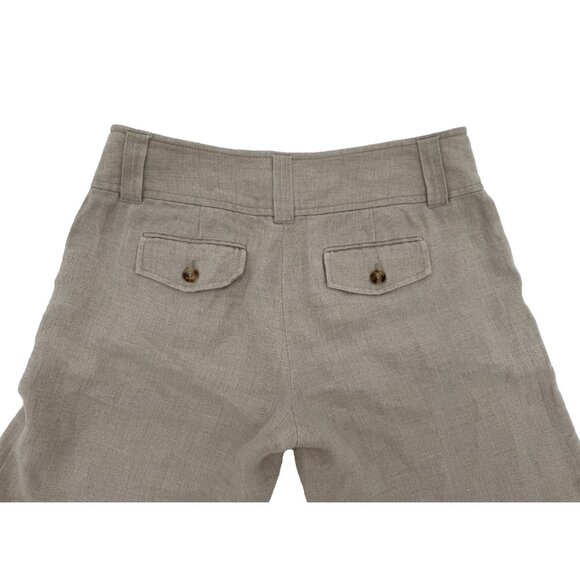 Michael Kors neutral 100 % linen straight leg full length pants Size 4 beige - Picture 5 of 10